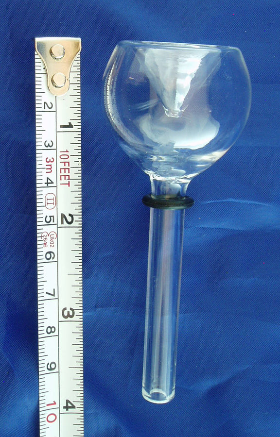 9mil CLEAR GLASS BOWL SLIDER WITH RUBBER 