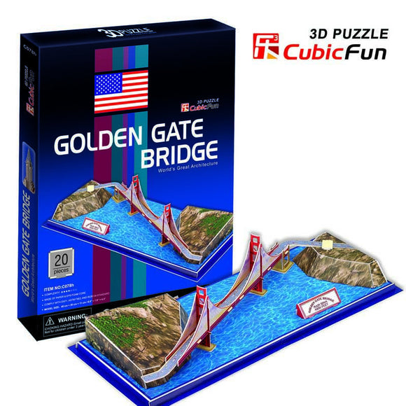 DIY 3D GOLDEN GATE BRIDGE PUZZLE. FUN FOR ALL AGES.  C078H