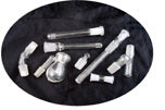 Smoking Water Pipe Accessories. Replacement Pull Stems, Downstems, Slides, Glass Adaptors.
