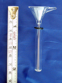 2ND QUALITY ECONOMICAL 8mil CLEAR GLASS PULL STEM BOWL/SLIDE WITH HANDLE. rubber 