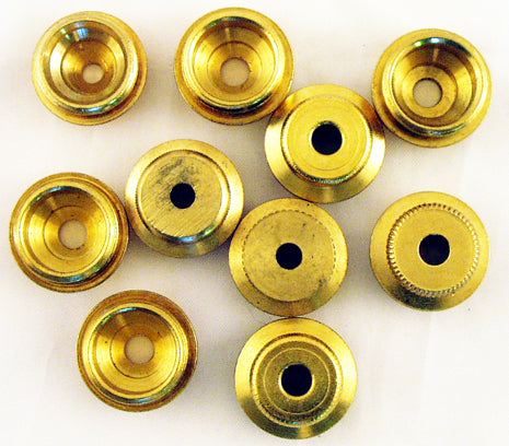 PACK OF 5 HARD TO FIND BRASS COVERS FOR METAL PIPES. BRSCOV
