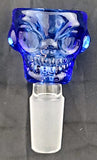 ECONOMICAL 14mm COLORED GLASS ON GLASS SKULL BOWL. COLOR CHOICES. GGB-15A