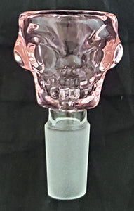 ECONOMICAL 14mm COLORED GLASS ON GLASS SKULL BOWL. COLOR CHOICES. GGB-15A