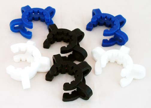 PAIR OF PLASTIC K-CLIPS FOR HOLDING GLASS ON GLASS ACCESSORIES.   KCLIPS