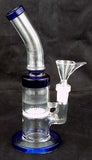 2nd QUALITY9" UNIQUE CLEAR GLASS HONEYCOMBE PERCOLATED WATER PIPE. 2ND-KL-20