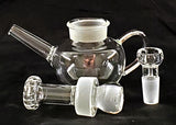 VERY UNIQUE TEA-POT 5.5" CLEAR GLASS PERCOLATED WATER PIPE. KL-TPT