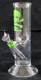 8.5" HIGH QUALITY CLEAR GLASS STRAIGHT SHOOTER WITH ICE CATCHER. KLBUB-2