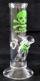 8.5" HIGH QUALITY CLEAR GLASS STRAIGHT SHOOTER WITH ICE CATCHER. KLBUB-2