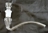 HARD TO FIND 6" GLASS ON GLASS HAND PIPE. WITH BOWL. KLGP-1B