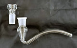 HARD TO FIND 6" GLASS ON GLASS HAND PIPE. WITH BOWL. KLGP-1B