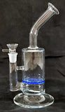 11" UNIQUE HEAVY CLEAR GLASS HONEYCOMBE PERCOLATED WATER PIPE. KLWP-10