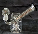 6" UNIQUE HIGH QUALITY CLEAR GLASS PERCOLATED OIL RIG WATER PIPE. KLWP-13
