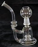 5.5" UNIQUE  CLEAR GLASS SHOWERHEAD OIL RIG WATER PIPE.  KLWP-21