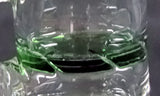 9.5" CLEAR GLASS PERCOLATED WATER PIPE. WITH GREEN VORTEX PERC. KLWP-25