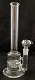 12" CLEAR GLASS VORTEX PERCOLATED WATER PIPE. KLWP-46