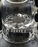 12" CLEAR GLASS VORTEX PERCOLATED WATER PIPE. KLWP-46