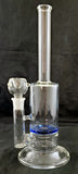 13" CLEAR GLASS VORTEX PERCOLATED WATER PIPE. KLWP-47