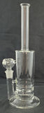 13" CLEAR GLASS VORTEX PERCOLATED WATER PIPE. KLWP-48