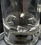 13" CLEAR GLASS VORTEX PERCOLATED OIL RIG WATER PIPE. KLWP-52