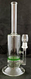 13" CLEAR GLASS HONEYCOMB PERCOLATED OIL RIG WATER PIPE. KLWP-49