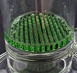 13" CLEAR GLASS HONEYCOMB PERCOLATED OIL RIG WATER PIPE. KLWP-49