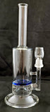 13" CLEAR GLASS HONEYCOMB PERCOLATED OIL RIG WATER PIPE. KLWP-50