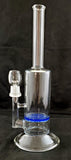 13" CLEAR GLASS HONEYCOMB PERCOLATED OIL RIG WATER PIPE. KLWP-50