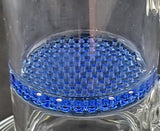 13" CLEAR GLASS HONEYCOMB PERCOLATED OIL RIG WATER PIPE. KLWP-50