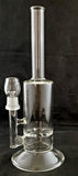 13" CLEAR GLASS VORTEX PERCOLATED OIL RIG WATER PIPE. KLWP-52