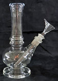 8" HIGH QUALITY GLASS WATER PIPE WITH COLORED ACCENTS. KLWP-9