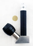 3.5" METAL STANDING SMOKING PIPE WITH WOOD BOWL.  MP-22