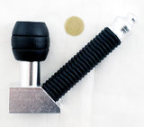 3.5" METAL STANDING SMOKING PIPE WITH WOOD BOWL.  MP-22
