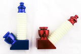 3" METAL STANDING SMOKING PIPE. GLOW IN THE DARK. COLOR OPTIONS.  MP-25