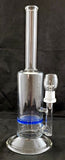 13" CLEAR GLASS VORTEX PERCOLATED OIL RIG WATER PIPE. KLWP-51