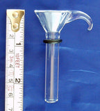 9mil CLEAR GLASS PULL-STEM BOWL/SLIDE WITH HANDLE. rubber "O" ring included. AC-9C
