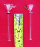 ECONOMICAL 8mil CLEAR GLASS PULL STEM BOWL/SLIDE WITH HANDLE. rubber "O" ring included.  AC-8C