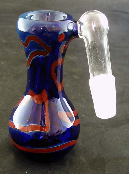 19mil DECORATED COLORED GLASS ASHCATCHER.  ON SALE.  ASH-2B