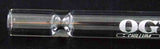 4" HIGH QUALITY CLEAR or COLORED GLASS STRAIGHT CHILLUM/ONE HITTER.   CLM-1