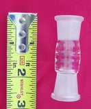 CUSTOM MADE FEMALE GLASS on GLASS EXTENSION PIECE. STRAIGHT. GGXT-1FPF