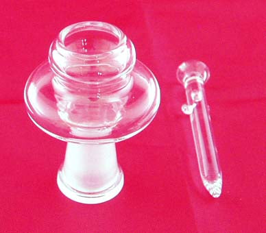 10MIL GLASS DOME TOP AND NAIL FOR OIL RIGS. CON-TOP-3X