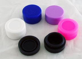 1.5" SILICONE STORAGE CONTAINER FOR WAX AND OIL. FLAT.   CON-WX-1