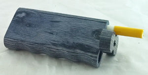 4" GRIP STYLE BLACK WOOD DUGOUT WITH ONE HITTER. DUG-11
