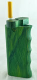4" GRIP STYLE GREEN WOOD DUGOUT WITH ONE HITTER. DUG-23