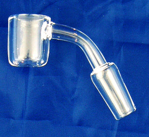 45 DEGREE GLASS BANGER/HONEY BUCKET WITH 14MM MALE FITTING. GBGR-45AM-1