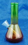 5" ECONOMICAL RASTA COLORED GLASS WATER PIPE WITH FIXED BOWL. GBUB-10R2
