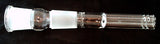 19mil CLEAR 4 ARM GLASS ON GLASS DIFFUSED DOWNSTEM. 3" LONG. GGDIF-4BB