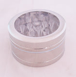 2"dia  THREE CHAMBER STEEL GRINDER WITH SEE-THRU TOP. GRST3-10