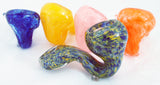 DISCOUNT 10 PACK OF 3" SHERLOCK STYLE INSIDEOUT GLASS HAND PIPE.  IOS-1X