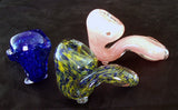 DISCOUNT 10 PACK OF 3" SHERLOCK STYLE INSIDEOUT GLASS HAND PIPE.  IOS-1X