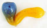 DISCOUNTED 10 PACK OF 4" - 4.5" SHERLOCK STYLE INSIDEOUT GLASS HAND PIPE.  IOS-3X